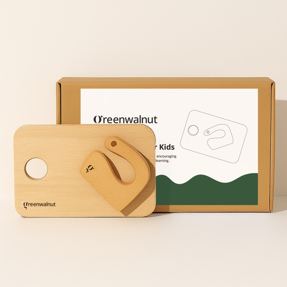 Wooden Knife & Cutting Board For Kids - Picture 4 of 9